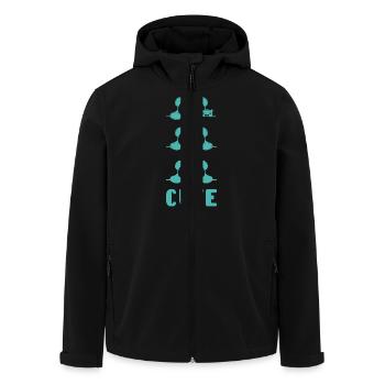 Panda Power Geschenk Bär Tier Geschenkidee - Recycelte Männer Softshell-Jacke von Stanley/Stella - Schwarz - Vorne - AI Model Male 185 light (185cm)