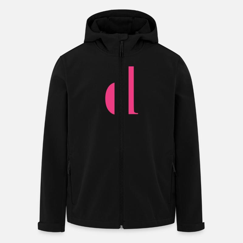 Buchstabe d Anfangsbuchstabe mit Herz - Recycelte Männer Softshell-Jacke von Stanley/Stella - Schwarz