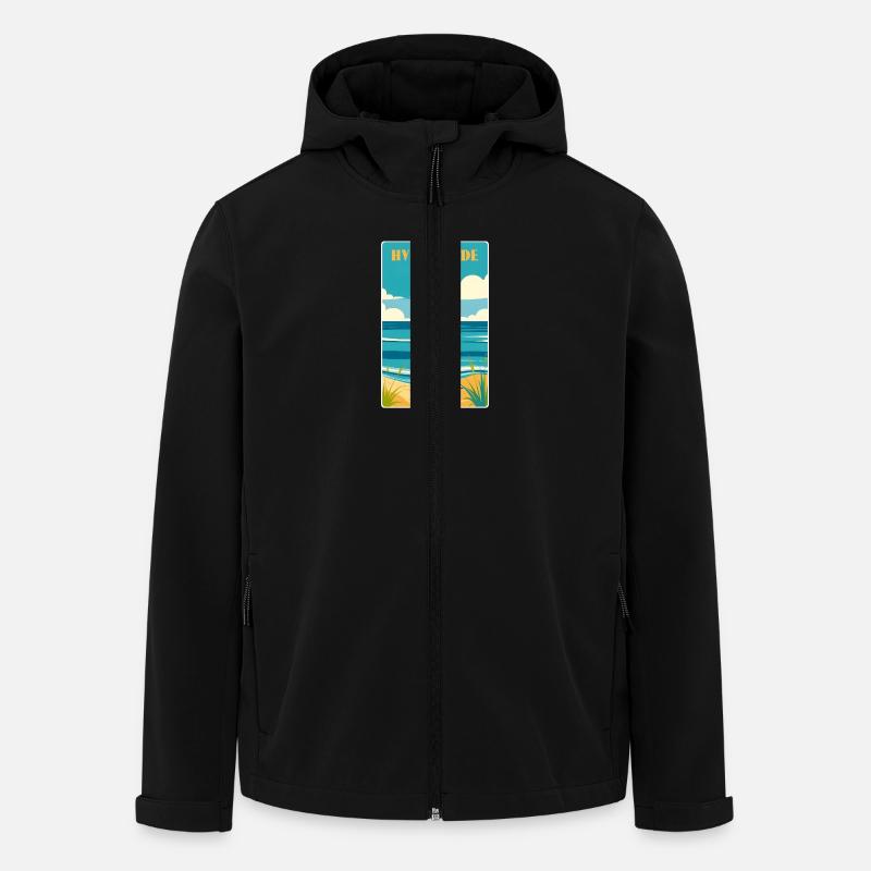 Hvide Sande, Denmark - Men’s Recycled Softshell Jacket by Stanley/Stella - black