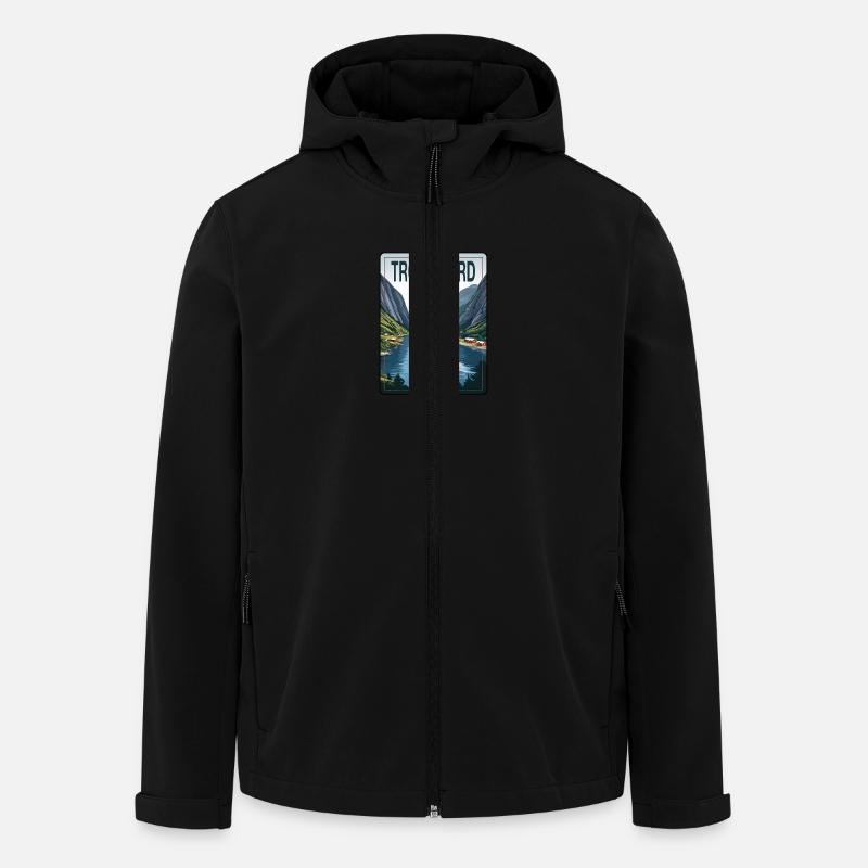 Trollfjord - Recycelte Männer Softshell-Jacke von Stanley/Stella - Schwarz