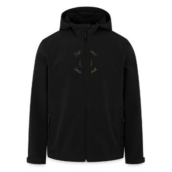 Soutenez votre planète locale – Eco-Style - Veste softshell homme en polyester recyclé Stanley/Stella - noir - Devant - AI Model Male 185 light (185cm)