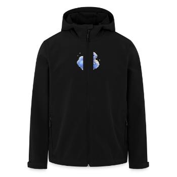 Hase auf Wolke - Recycelte Männer Softshell-Jacke von Stanley/Stella - Schwarz - Vorne - AI Model Male 185 light (185cm)