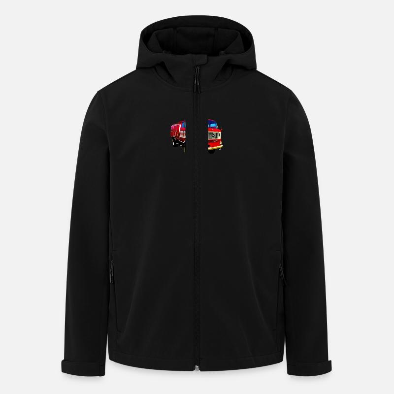 W50 Feuerwehr Spritze IFA - Recycelte Männer Softshell-Jacke von Stanley/Stella - Schwarz