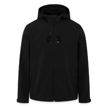 christmas house at North Pole - Men’s Recycled Softshell Jacket by Stanley/Stella - black - Front - AI Model Male 185 light (185cm)