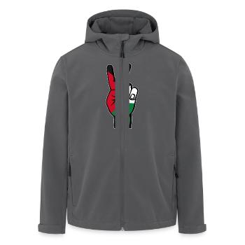 Palestine Flag Peace Victory Symbol - Men’s Recycled Softshell Jacket by Stanley/Stella - black - Front - AI Model Male 185 light (185cm)