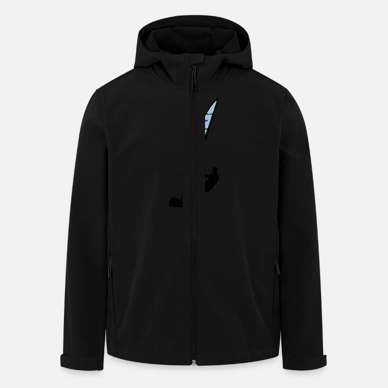 windsurfing - Men’s Recycled Softshell Jacket by Stanley/Stella - black