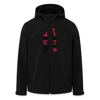 wer_nicht_kotzt_feiert_nicht_am_limit_2f - Recycelte Männer Softshell-Jacke von Stanley/Stella - Schwarz - Vorne - AI Model Male 185 light (185cm)