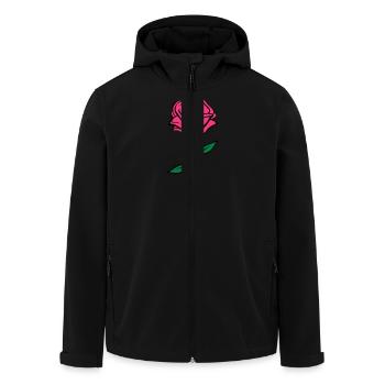 rose design - Recycelte Männer Softshell-Jacke von Stanley/Stella - Schwarz - Vorne - AI Model Male 185 light (185cm)