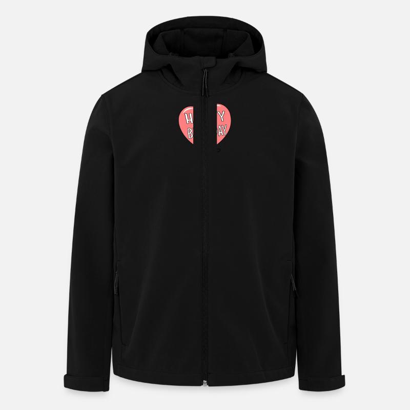 Balloon Happy Birthday Pink - Men’s Recycled Softshell Jacket by Stanley/Stella - black