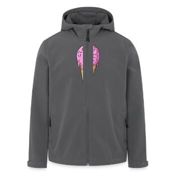 cream | Pink Pink Cream with Sprinkles | Icecream - Men’s Recycled Softshell Jacket by Stanley/Stella - black - Front - AI Model Male 185 light (185cm)