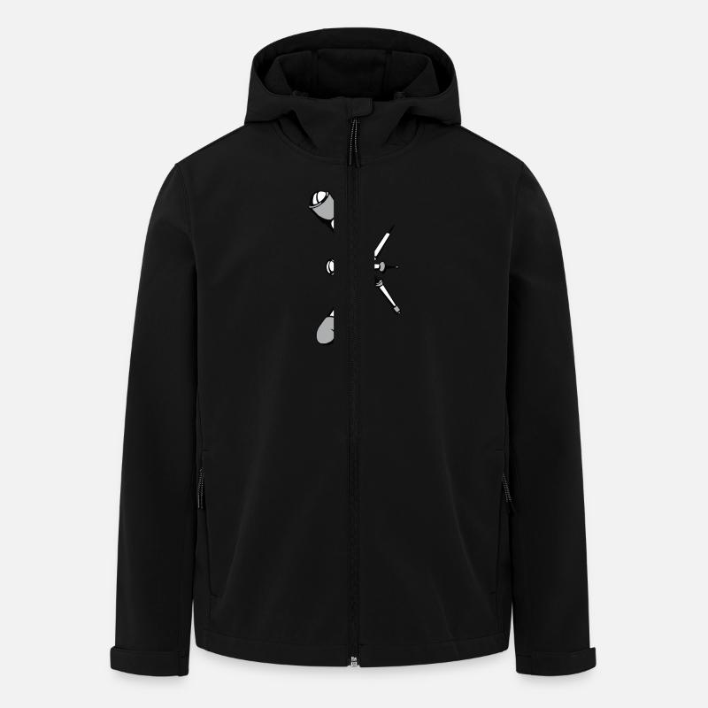 Pompfen - Recycelte Männer Softshell-Jacke von Stanley/Stella - Schwarz