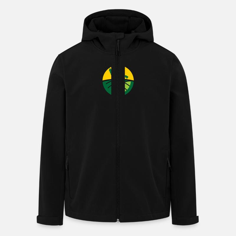 Poultry Fields - Recycelte Männer Softshell-Jacke von Stanley/Stella - Schwarz