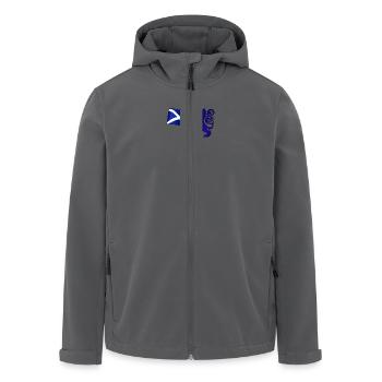 Scottish Lion Rampant Holding the Saltire Flag - Men’s Recycled Softshell Jacket by Stanley/Stella - black - Front - AI Model Male 185 light (185cm)