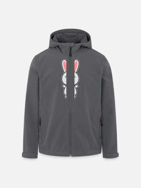 Cute Rabbit / Bunny - Men’s Recycled Softshell Jacket by Stanley/Stella - black