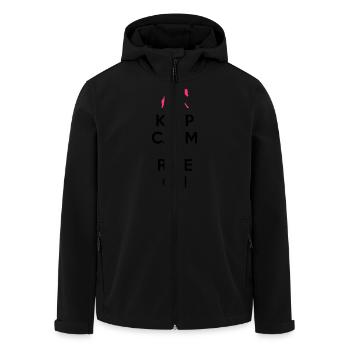 Keep Calm and Ride On Horse Design - Recycelte Männer Softshell-Jacke von Stanley/Stella - Schwarz - Vorne - AI Model Male 185 light (185cm)