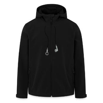 kopfhoerer3 - Recycelte Männer Softshell-Jacke von Stanley/Stella - Schwarz - Vorne - AI Model Male 185 light (185cm)