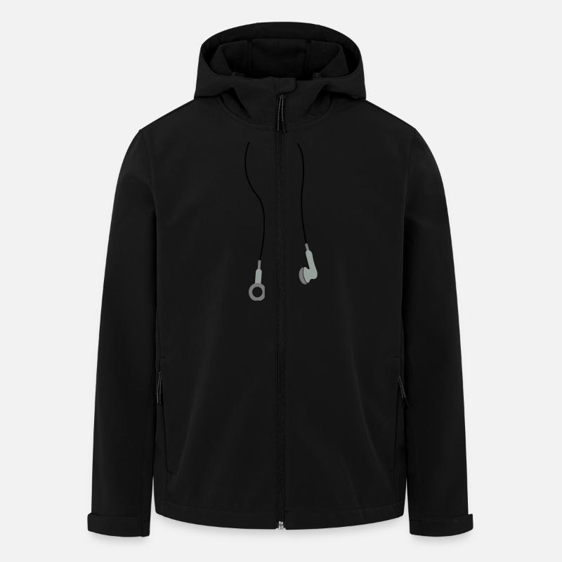 kopfhoerer3 - Veste softshell homme en polyester recyclé Stanley/Stella - noir