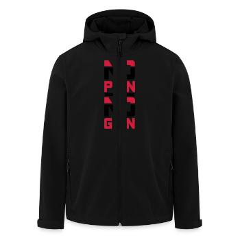no_pain_no_gain__f2 - Recycelte Männer Softshell-Jacke von Stanley/Stella - Schwarz - Vorne - AI Model Male 185 light (185cm)