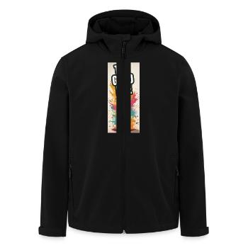 The good life Happy Hour Cocktail - Men’s Recycled Softshell Jacket by Stanley/Stella - black - Front - AI Model Male 185 light (185cm)