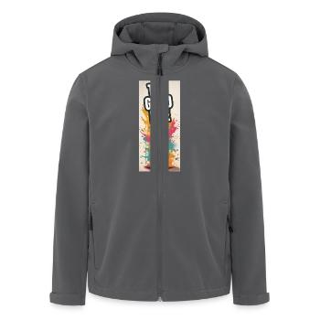 Das gute Leben Happy Hour Cocktail - Recycelte Männer Softshell-Jacke von Stanley/Stella - Anthrazit - Vorne - AI Model Male 185 light (185cm)