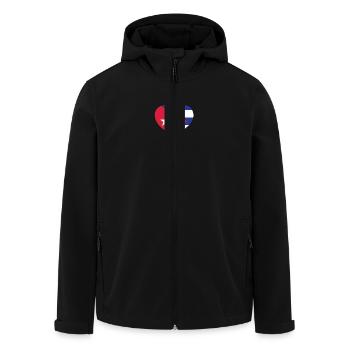 A heart for Cuba - Men’s Recycled Softshell Jacket by Stanley/Stella - black - Front - AI Model Male 185 light (185cm)