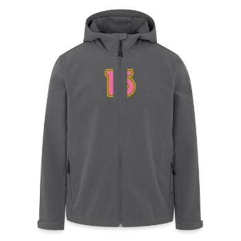 15. 15 YEARS. 15th ANNIVERSARY. 15 YEAR ANNIVERSARY. - Men’s Recycled Softshell Jacket by Stanley/Stella - black - Front - AI Model Male 185 light (185cm)