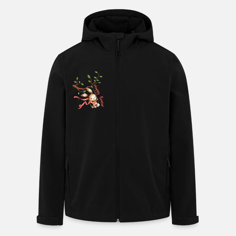 Lapin de Pâques - Veste softshell homme en polyester recyclé Stanley/Stella - noir