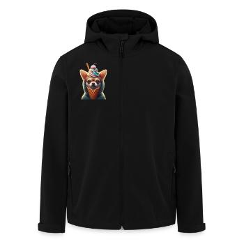 Chihuahuat Mignon en Cornet de Glace - Men’s Recycled Softshell Jacket by Stanley/Stella - black - Front - AI Model Male 185 light (185cm)