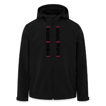 Wer die Beine nicht ehrt ist den Bizeps nicht wert - Recycelte Männer Softshell-Jacke von Stanley/Stella - Schwarz - Vorne - AI Model Male 185 light (185cm)