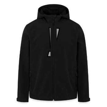 rufezeichen_2_farbig - Recycelte Männer Softshell-Jacke von Stanley/Stella - Schwarz - Vorne - AI Model Male 185 light (185cm)
