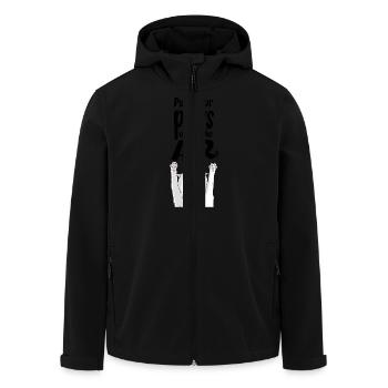 Put your paws up in the air ! - Veste softshell homme en polyester recyclé Stanley/Stella - noir - Devant - AI Model Male 185 light (185cm)