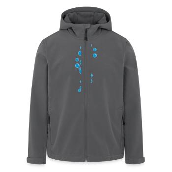 Bubble, fish, bubbles, sea, ballon, water, fun - Men’s Recycled Softshell Jacket by Stanley/Stella - black - Front - AI Model Male 185 light (185cm)