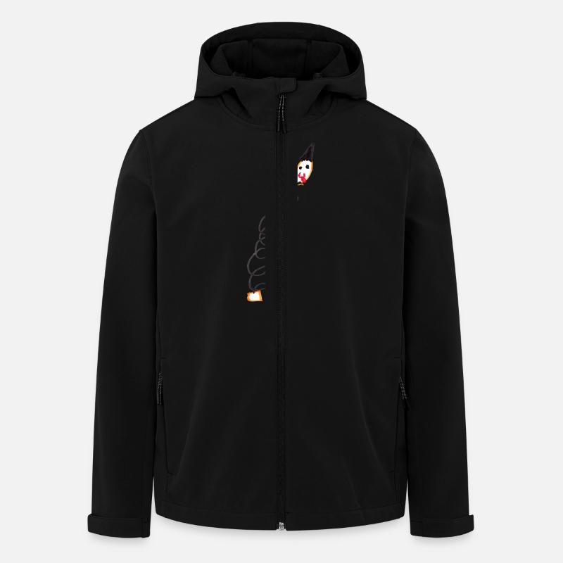 Jack-in-the-box (blanc) - Veste softshell homme en polyester recyclé Stanley/Stella - noir