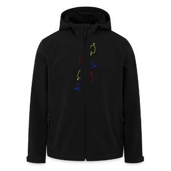 Herzen Bunt Herz - Recycelte Männer Softshell-Jacke von Stanley/Stella - Schwarz - Vorne - AI Model Male 185 light (185cm)