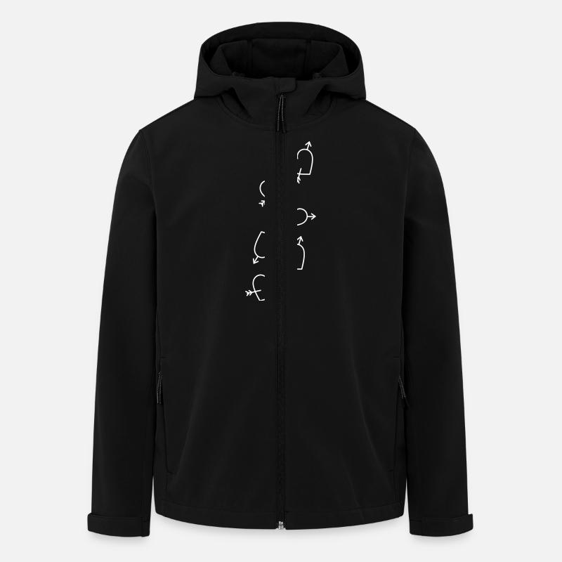 Coeurs Flèche Amoureux - Veste softshell homme en polyester recyclé Stanley/Stella - noir