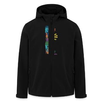 HANDS OF TOUCH - Men’s Recycled Softshell Jacket by Stanley/Stella - black - Front - AI Model Male 185 light (185cm)