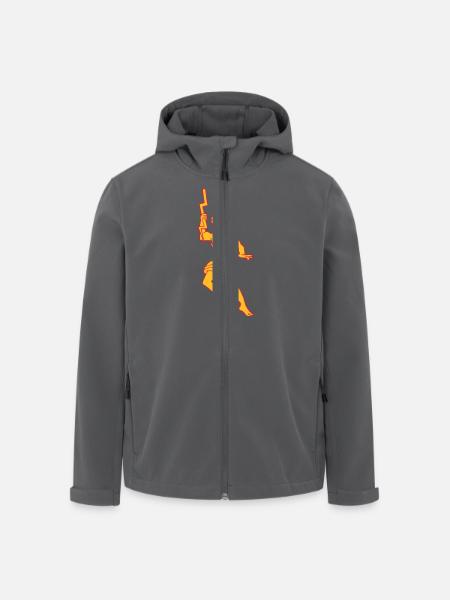 Zeus Jupiter mytologiske gud af græsk Olympus - Stanley/Stella herre softshelljakke i genanvendt polyester - sort