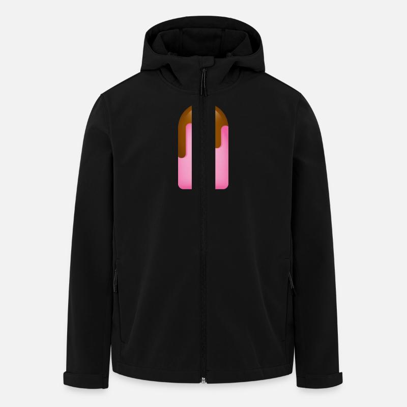 Smiley Ice Cream - Recycelte Männer Softshell-Jacke von Stanley/Stella - Schwarz