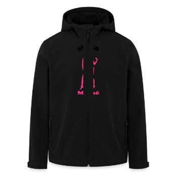 Super Mémé - Veste softshell homme en polyester recyclé Stanley/Stella - noir - Devant - AI Model Male 185 light (185cm)