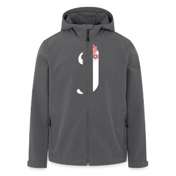 Letter j Minimalist Flowers - Men’s Recycled Softshell Jacket by Stanley/Stella - black - Front - AI Model Male 185 light (185cm)