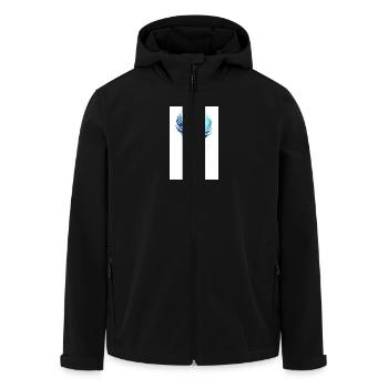 Phoenix of Renewal - Men’s Recycled Softshell Jacket by Stanley/Stella - black - Front - AI Model Male 185 light (185cm)