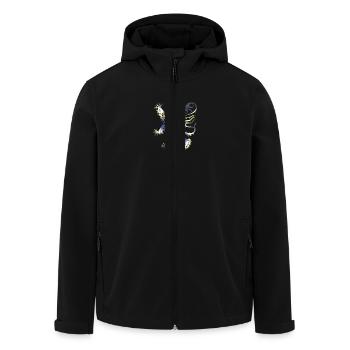 Scottish Lion Rampant and Saltire Flag - Men’s Recycled Softshell Jacket by Stanley/Stella - black - Front - AI Model Male 185 light (185cm)