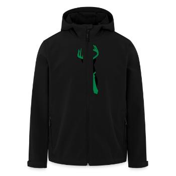 Cerfs avec cravate - Veste softshell homme en polyester recyclé Stanley/Stella - noir - Devant - AI Model Male 185 light (185cm)