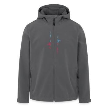 Frauenpirat Schädel Hut Feder Meereswellen - Recycelte Männer Softshell-Jacke von Stanley/Stella - Schwarz - Vorne - AI Model Male 185 light (185cm)