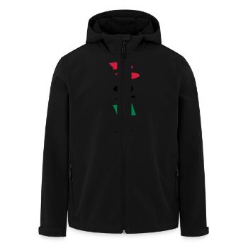 3 Gänge Gears Graffiti V-Form - Recycelte Männer Softshell-Jacke von Stanley/Stella - Schwarz - Vorne - AI Model Male 185 light (185cm)
