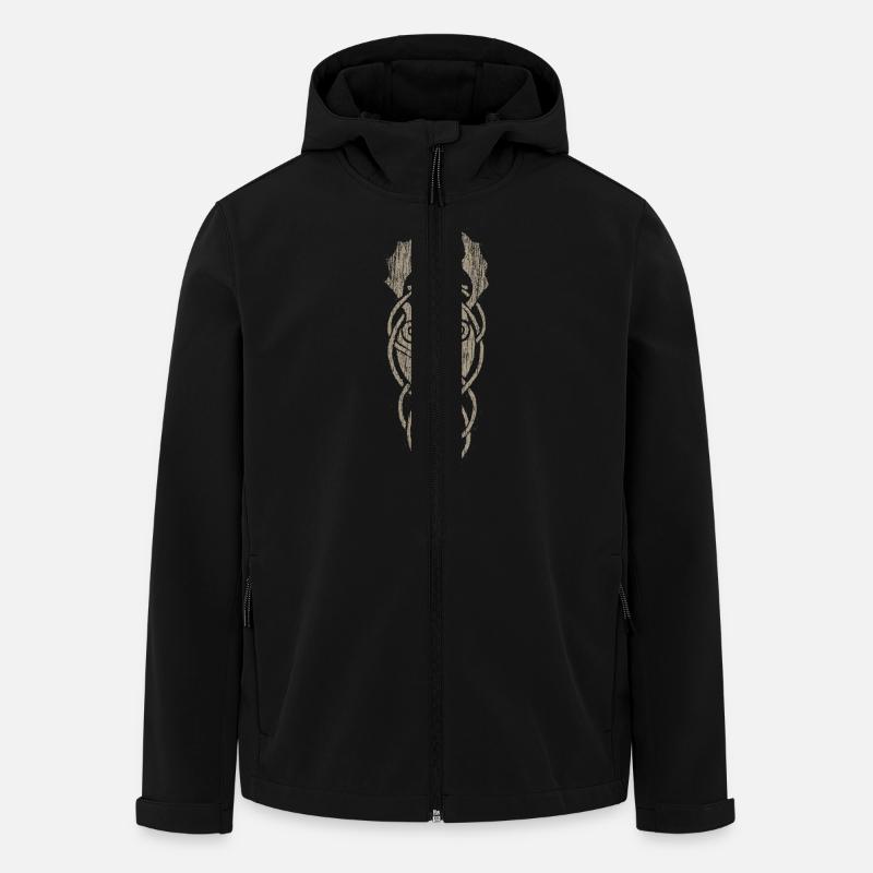 grey dragon knot - Recycelte Männer Softshell-Jacke von Stanley/Stella - Schwarz