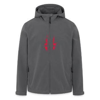 Denmark Danmark Fire Flame Design - Men’s Recycled Softshell Jacket by Stanley/Stella - black - Front - AI Model Male 185 light (185cm)