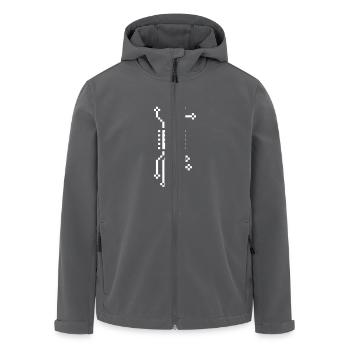 8bit cyber chip - Recycelte Männer Softshell-Jacke von Stanley/Stella - Schwarz - Vorne - AI Model Male 185 light (185cm)