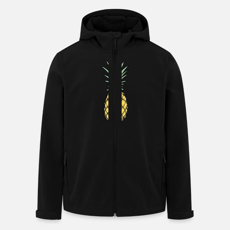 Pineapple Comic Style Colorful Summer - Men’s Recycled Softshell Jacket by Stanley/Stella - black