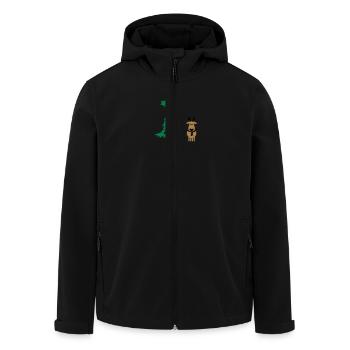 renne et l'arbre de Noël - Veste softshell homme en polyester recyclé Stanley/Stella - noir - Devant - AI Model Male 185 light (185cm)